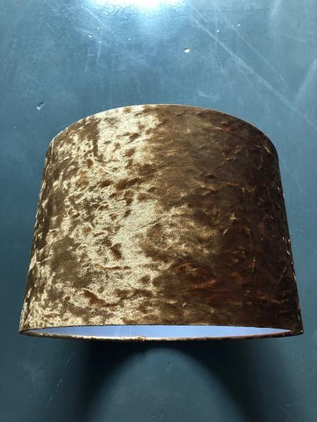 White Inner Hardback Lamp Shade Silver Crushed Velvet Lampshade
