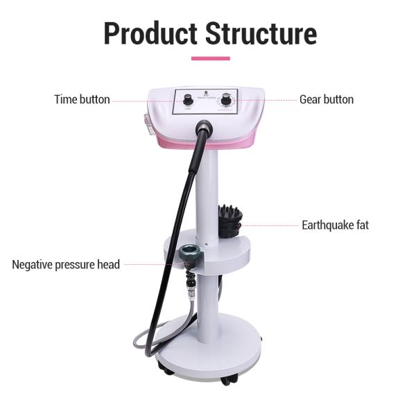 2024 2 in 1 pink G8 Vibration Body Massage Vacuum Heating Slimming Machine with Stand