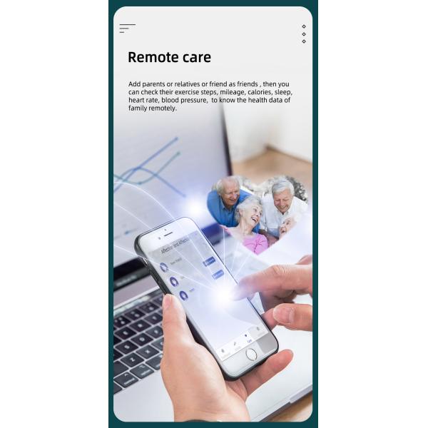 Montre intelligente P30 de moniteur de santé de tension artérielle d'ECG de pompe à air 1,3 pouces pour des soins de santé