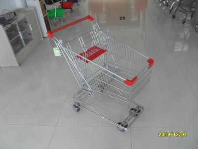 80L Supermarket Wire Shopping Trolley American Design Grocery Buggy Carts