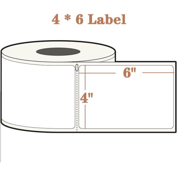 White Adhesive Label Rolls Oil Resistant Scratch Resistant Direct Thermal Labels For Fresh Food