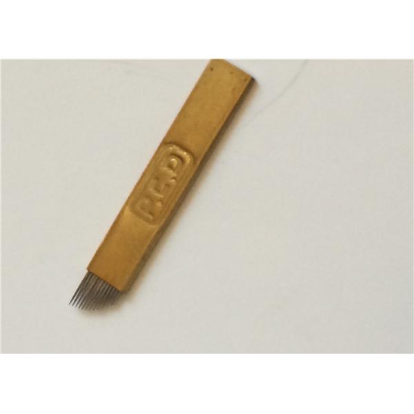 Golden PCD Tattoo Microblading Needles 0.5mm Thick Permanent Makeup Equipment