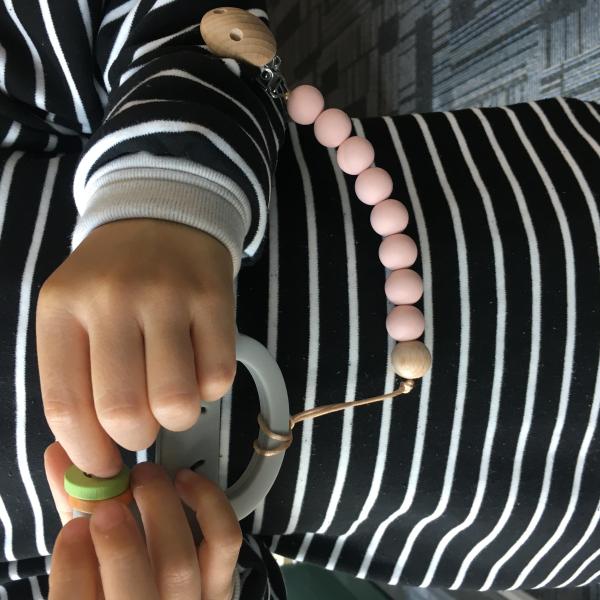 Silicone personalizado que sai os dentes o bracelete do grânulo para o jogo infantil das crianças do bebê