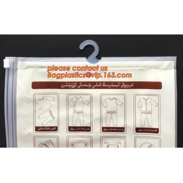 Swimwear Packaging Pouch With K Top, Gusset Bag Bikini Zipper Packaging Bags, Hanger Hook Underwear