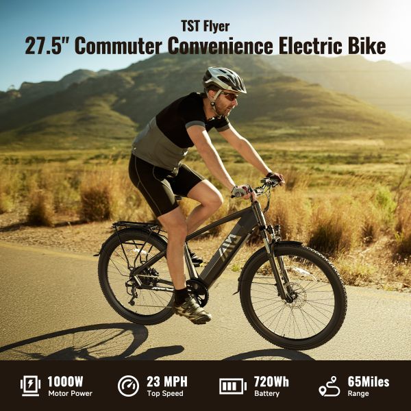 M712 Men's 48V 27.5-Inch Electric City E-Bike 750 Watt Motor Power Factory Direct 48V Sensor 7 Speed Electronic Road Bike 80 km