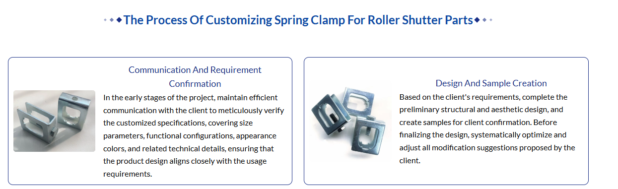 Steel Roller Shutter Door Spring Clamp Heavy Duty Fixing Component Custom Size