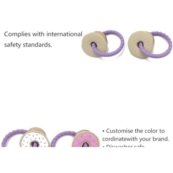 Safe Nursing Chew Animal Teether Organic Silicone Sensory Toys For Babies