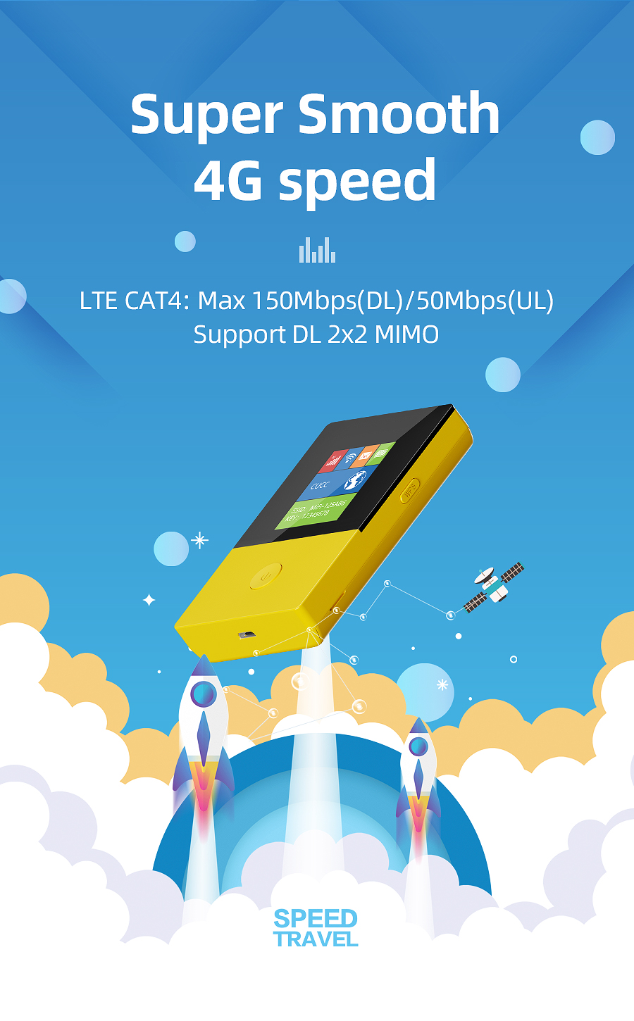Автомобиль мобильное Mifi Точки доступа кармана 4G WIFI Harvilon открыл со слотом SIM-карты