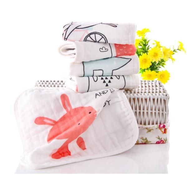 Младенец ткани марли 4 слоев 100% хлопок 40S Swaddle напечатанный мультфильм одеяла