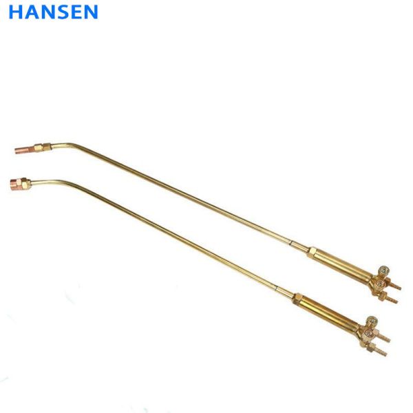 Heavy-Duty Concentrated & Diffused Heating Torch  ，Propane Baking Gun ， Industrial Blowtorch  ，Gas Welding Torch for Metal Preheating, Brazing & Surface Treatment (0.8m-1.2m Copper Nozzle)