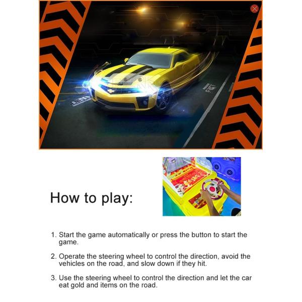 80W Coin Operated Car Baby Racing - Whirlwind Car God Racing Game Machine