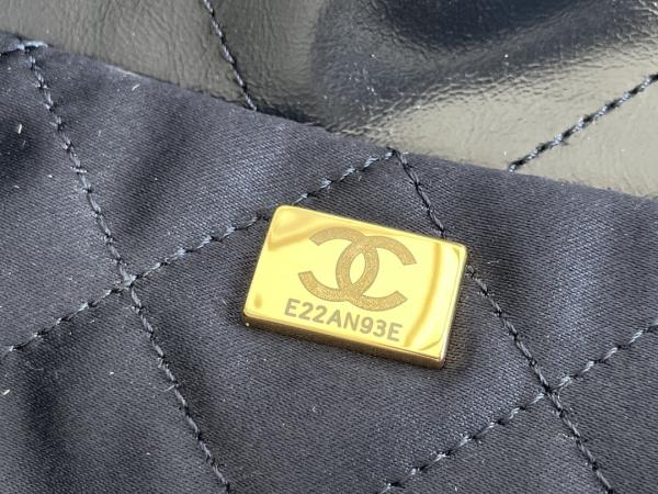 marinha Chanel 22 da pele de bezerro 22S ODM pequeno da bolsa do saco de lixo”