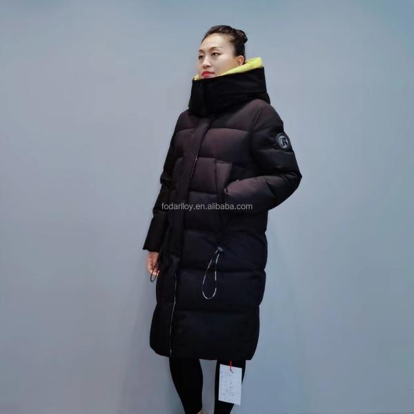 FODARLLOY F23141 Ladies Warm Hooded Cotton-padded Clothes Women Slim Long Winter Jackets Women Coats