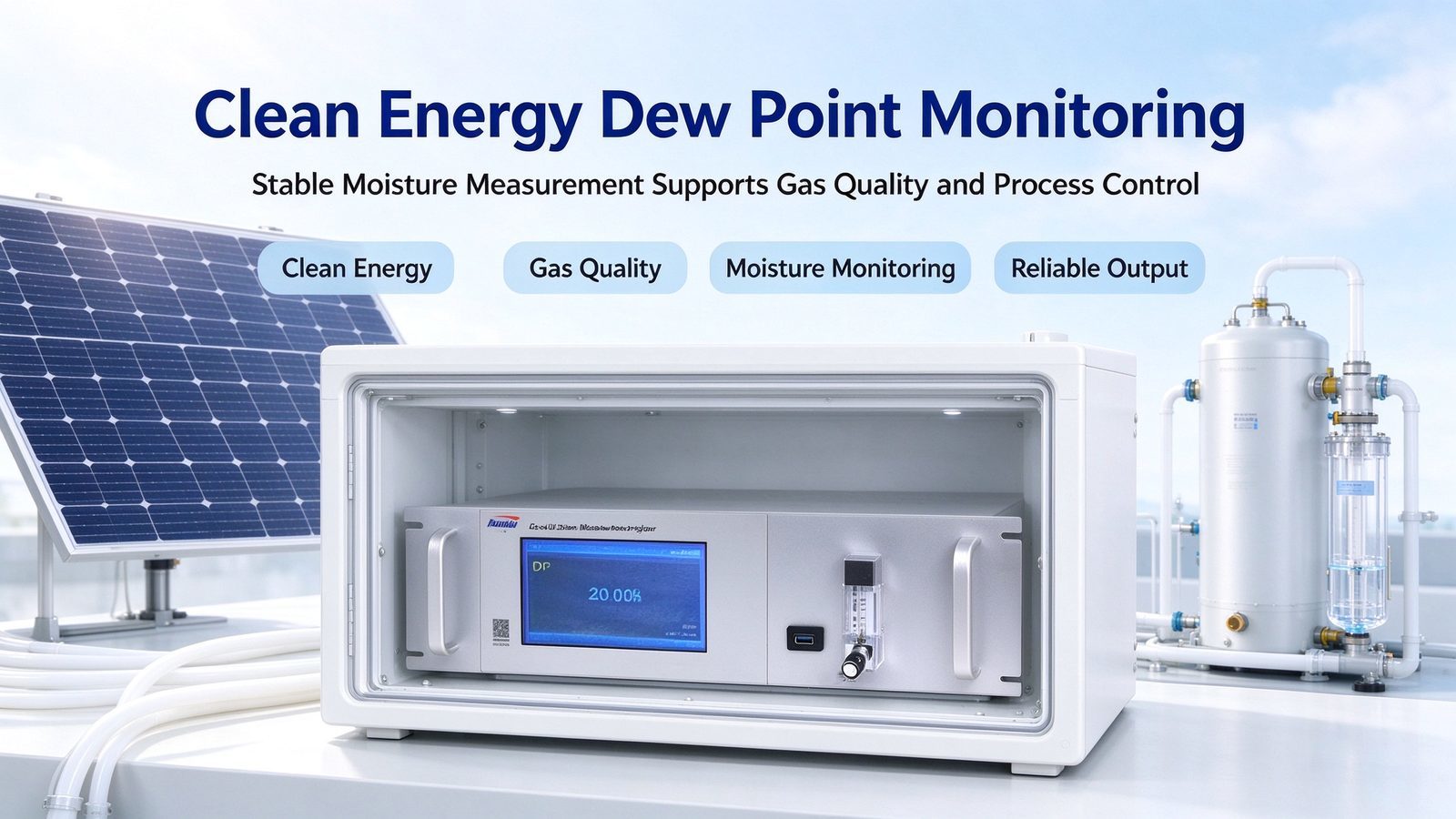 Gas Dew Point Analyzer Micro Water Tester Trace Water Analysis Detector Metal Construction