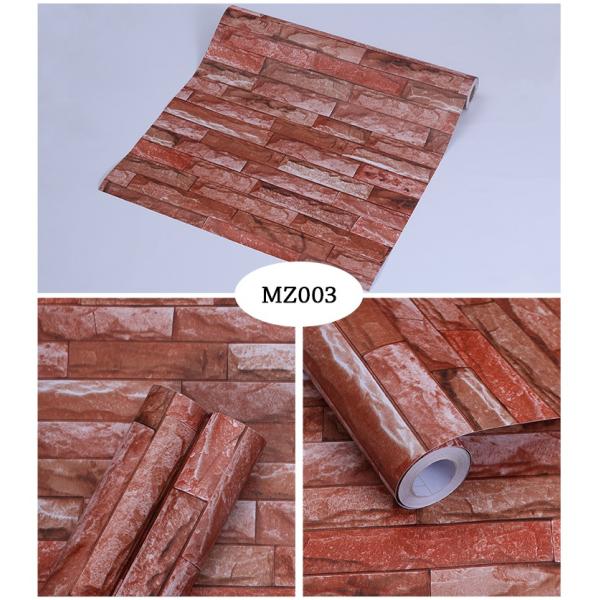 Anti Static 3D Stone Wallpaper OEM ODM 3D Brick Stone Wall Sticker