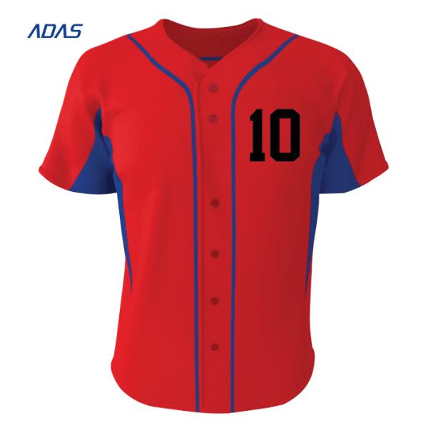 100% Polyester Sublimated Pullover Sports Baseball Team Wear Jersey Custom