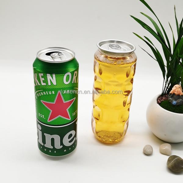 Sample Availabled 250ml 370ml 420ml 500ml 650ml PET Plastic Can with Aluminum Lid