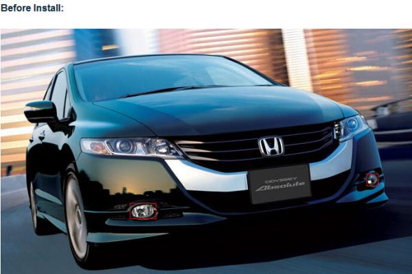 Honda Odyssey automotive led fog lights kits led lights DRL driving daylight