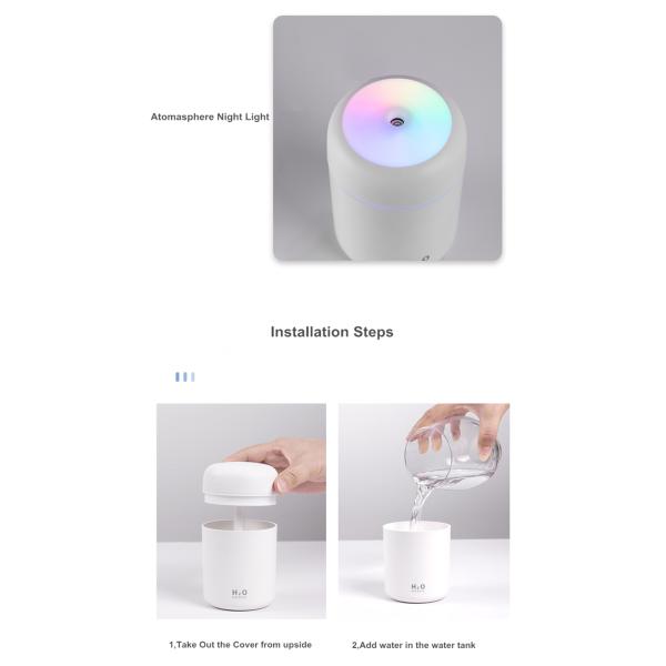 Увлажнитель с ультразвуковым портатилом 300 мл для автодиффузоров Увлажнитель для очистки