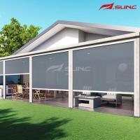 La voie de panneau motorisée par pergola en aluminium de toit aveugle la preuve de vent