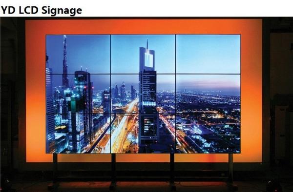 Parede video comercial da moldura magro de 500 lêndeas, tela de exposição da parede do LCD de 55 polegadas