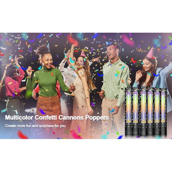 40cm Multicolor Biodegradable Party Popper Confetti Cannons for Colorful Celebrations