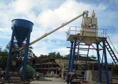 Small Concrete Batch Plant , 25m3/H Stationary Weigh Batching Concrete Mixing Plant