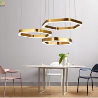 Luz nórdica do pendente do diodo emissor de luz de Art Baking Paint Gold da casa do titânio do espelho