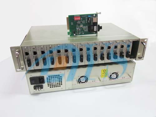 Однорежимный конвертер IEEE802.3u средств стекловолокна с шлицем 16
