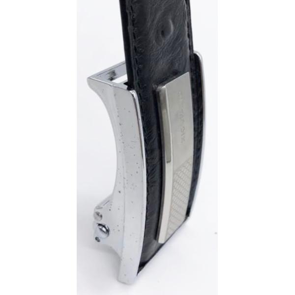 Поясы кожи автоматического замка пряжки сплава цинка, пояс черных регулируемых людей