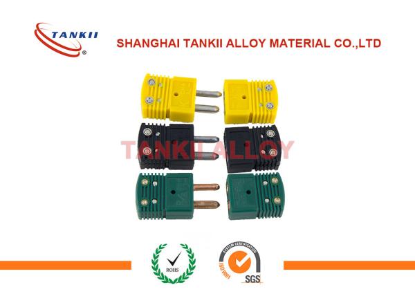 Yellow Nylon k Type Thermocouple Miniature Connector 10A / 15A / 16A ISO Certified