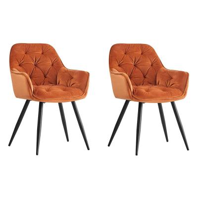 Modern Design Flannel Chair Gold Leg Dining Chair For Office And Home