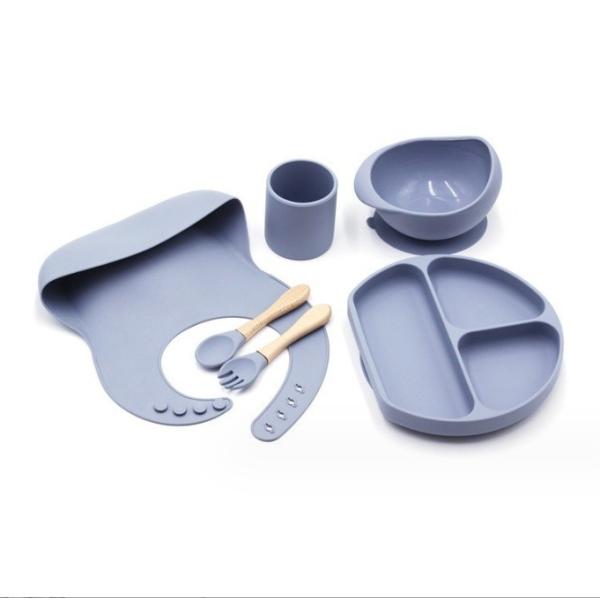 Silicone Feeding Set Top Seller Baby Supplies Baby Dish Plates Set Newborn Set Gift