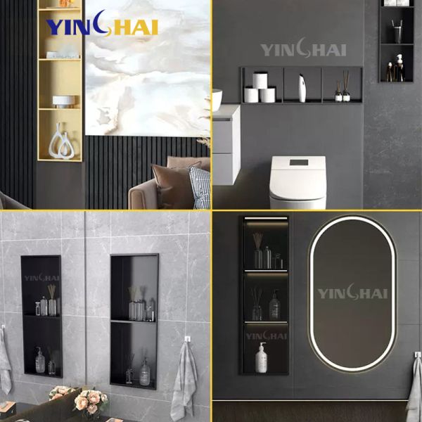 Bathroom Stainless Steel Wall Niche Wall Mounted Easy Installation Customization