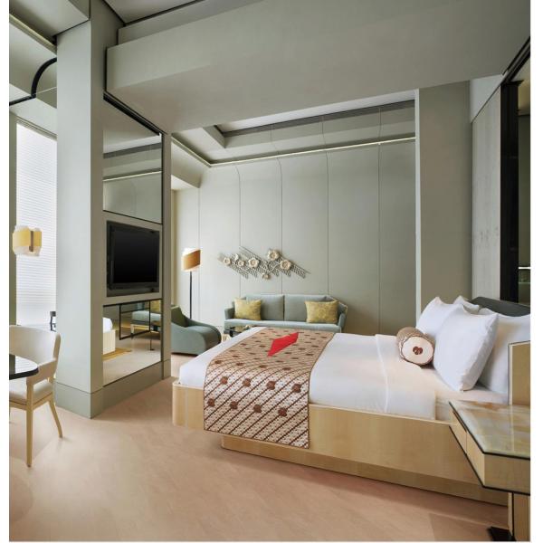 Résistant à l'usure Meubles d'hôtel modernes Packages de chambre à coucher Ensemble de métal en bois massif