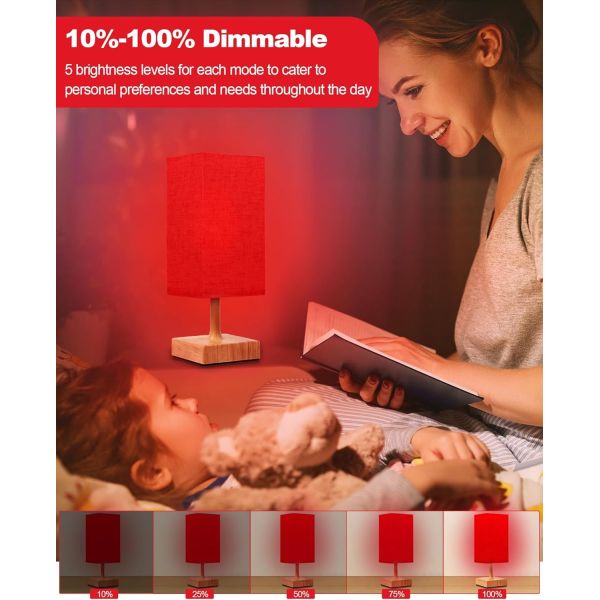 Remote Control 24W 670nm Red LED Therapy Light with Timer for Sleep Aid