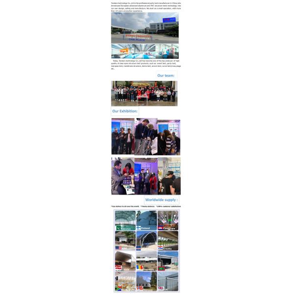 Outdoor Waterproof Industrial Warehouse Storage Wedding Party Aluminium Structural Large Tent