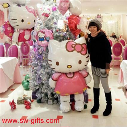 Hello Kitty Cat foil Balloons Cartoon Birthday Decoration Wedding Party Inflatable Balloon