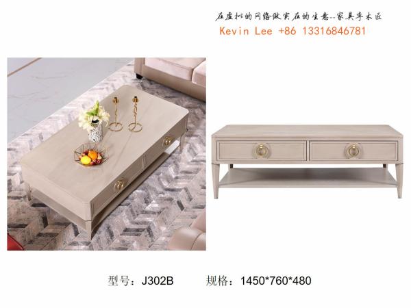Light American sofa set Luxury leather sofa for Living room reception seating furniture and Coffee tables