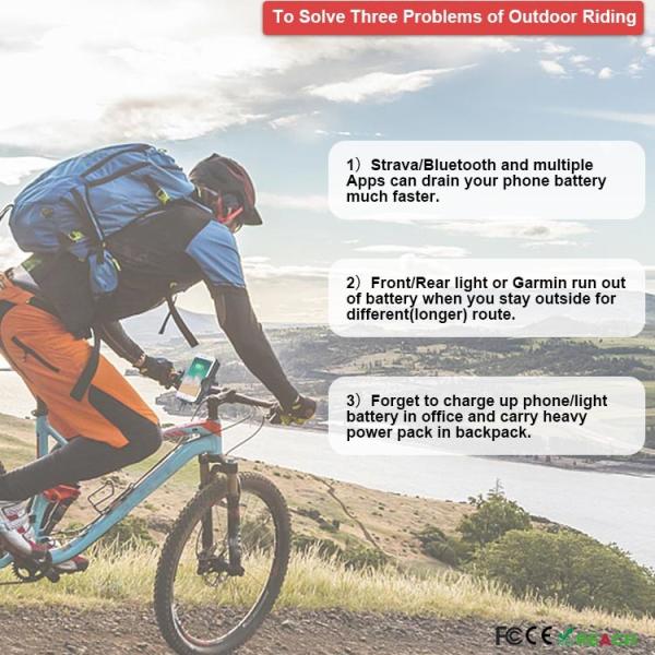 Перезаряжаемые отделяемый держатель телефона держателя велосипеда 5200mAH