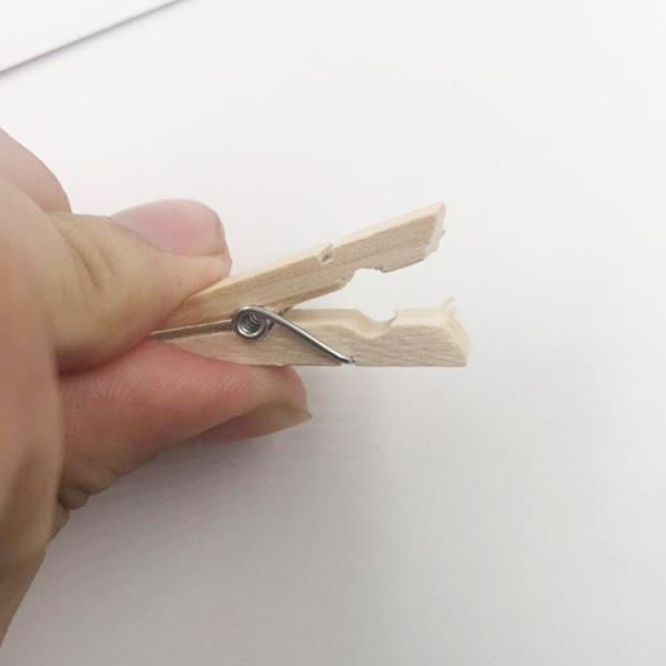 Windproof Photo Wooden Cloth Hanging Clips Household Fixed Hanger Log Color