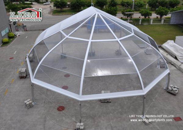 Transparent Curved TFS Tents with Metal Frame and Waterproof Clear Roof