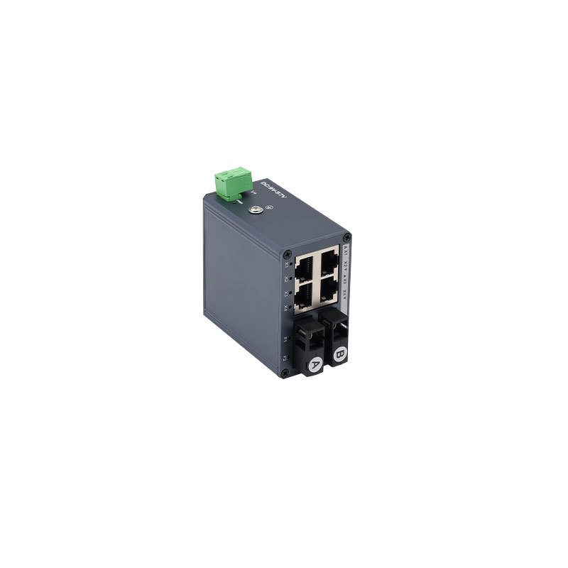 Industrial Mini Fiber Ethernet Switch 2 Fiber 4 RJ45 Ports 100Mbps Fast Ethernet Switch