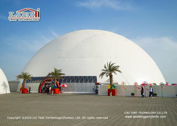 UV Resistant 60m Geodesic Dome Tent With AC For 2500 People Capacity