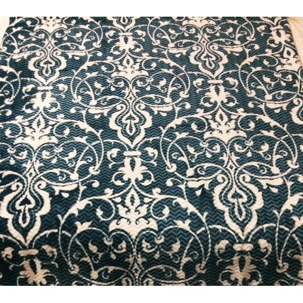 Floral Printed Flannel Bed Blanket , Dyed Flannel Fleece Blanket OEM / ODM Service