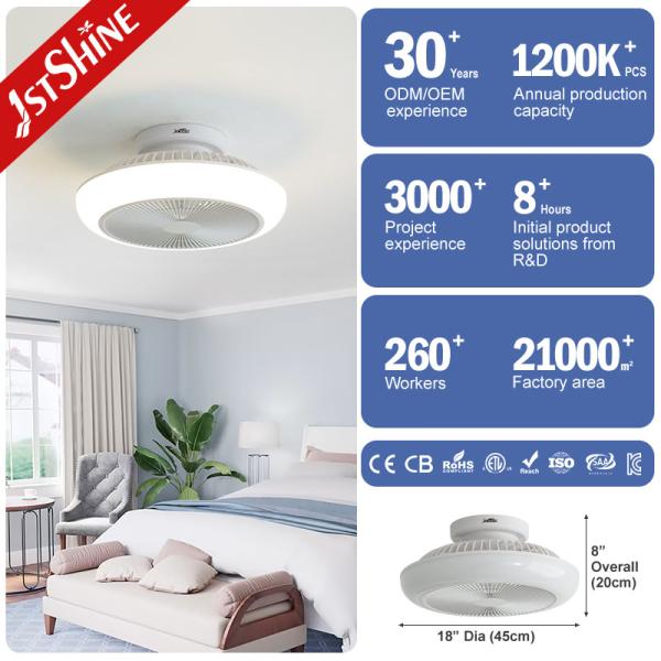 Ventilador de teto decorativo de 18 polegadas com luzes 6 opção de velocidade e funcionalidade dimmable