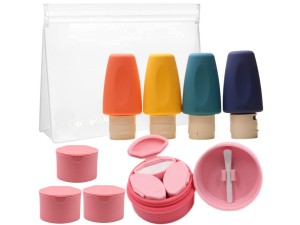 Toiletry bags, Soft Plastic Travel Makeup Cosmetic Bags, Zipper Closure Design, Waterproof Portable Carry on Bags