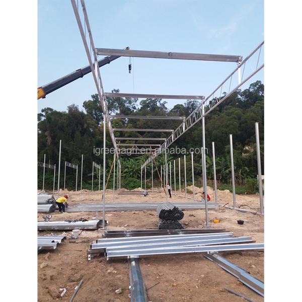 Smart Greenhouse with Customized Length and Hot Dipped Galvanized Steel Frame Featuring Roof and Side Vents
