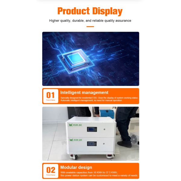 51.2V 100A Portable Home Solar Energy Storage Model SPS001 15KWh with 48V LiFePO4 Battery BMS AC