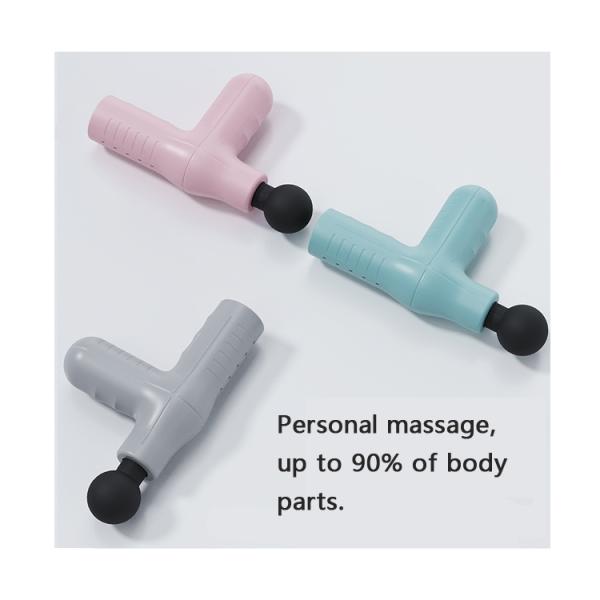 Мини-массажный пистолет для городского фитнеса с двойной ручкой Ударный массажный пистолет для глубоких тканей